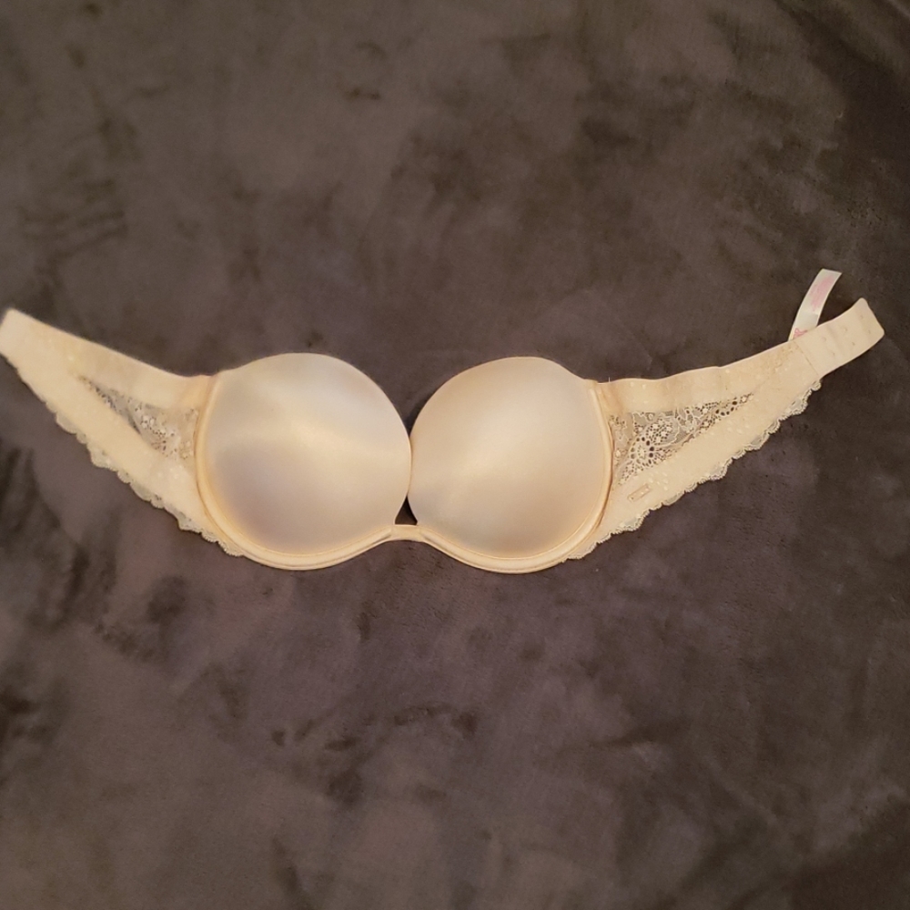 Strapless nudish pink colored PINK VS bra